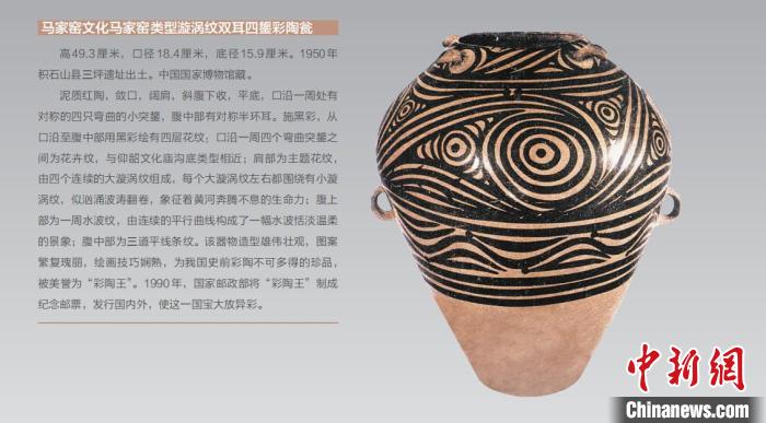 圖為“彩陶王”展板?！∨R夏州融媒體供圖