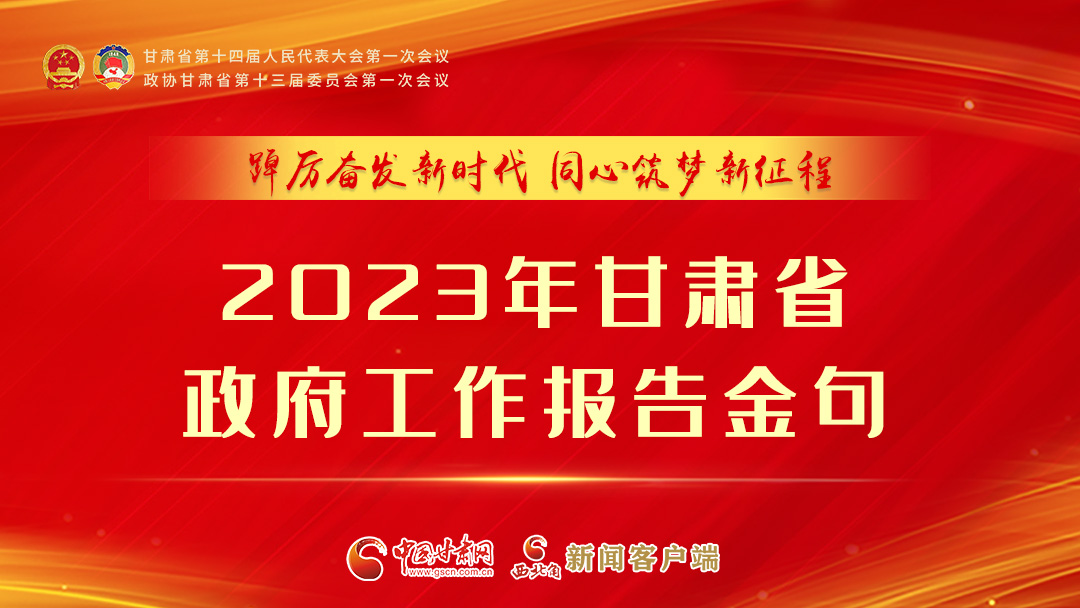 【甘快看】海報|甘肅省政府工作報告里的這些話，直抵人心！