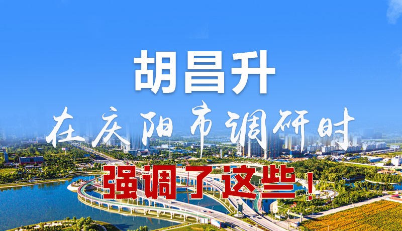 圖解|胡昌升在慶陽市調(diào)研時強(qiáng)調(diào)了這些！