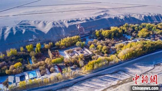 2022年11月，航拍深秋季節(jié)的莫高窟?！　⊥醣筱y 攝