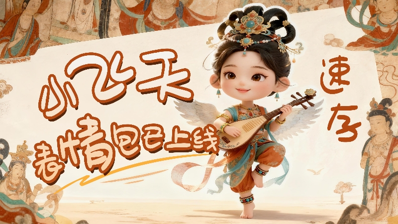 【何以中國·壁畫里的中國】小飛天表情包已上線，速存！