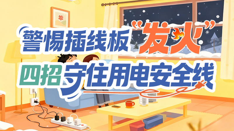 長圖|警惕插線板“發(fā)火”！四招守住用電安全線